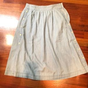 Madewell chambray skirt